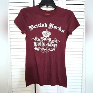 BOY LONDON Women's L Cap Sleeve Tee NEW